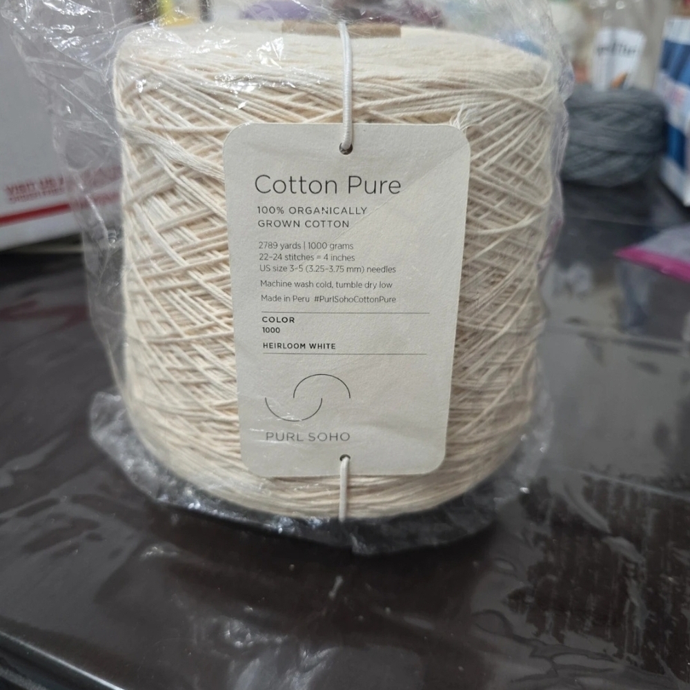 Purl Soho Cotton Pure Heirloom White Organic Cotton Yarn Perfect For Hand Dyeing